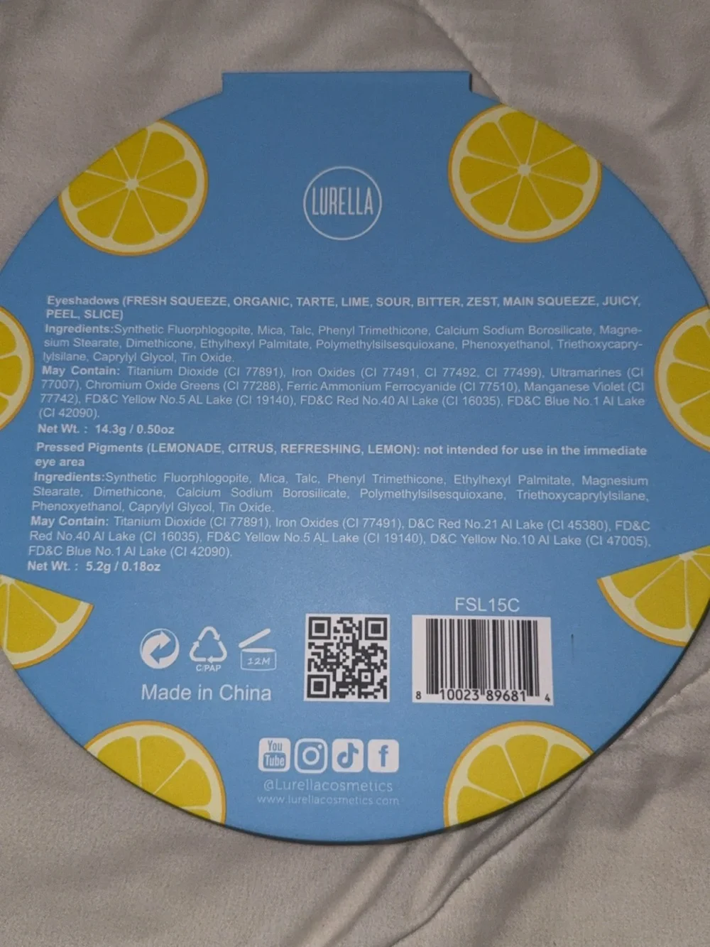 Lemon Crush Eyeshadow Palette - Bright Yellow & Multicolor